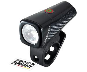 SIGMA Buster 150 FL ou kit d'éclairage SIGMA Buster 150 FL et Nugget II Flash | Lampe de vélo à LED de 150 lumens | Lampe Frontale à Piles avec 5 Modes d'éclairage | Fonction Quick-Release