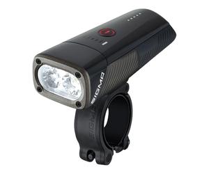 SIGMA Buster 1600 FL | Phare Avant Rechargeable de 1 600 lumens | Lampe avant avec 6 modes d'éclairage | Flux lumineux élevé grâce à une double lentille innovante
