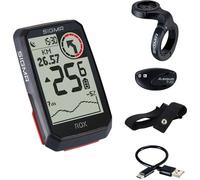 SIGMA Compteur de vélo Rox 4.0 HR Set (incl. émetteur de vitesse + fréquence cardiaque), blanc (1 Set)
