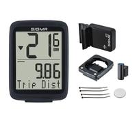 Sigmaitalia Compteur de vélo BC 8.0 WL ATS - sans fil, 8 fonctions - Noir/Gris