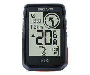 SIGMA Compteur Velo sans Fil ROX 2.0 Noir - GPS, Navigation Intelligente et Compatibilité E-Bike | GPS Velo Rechargeable USB-C, Ant+ & BLE | Montage sans Outils, IPX7 Etanche, Compteur Velo GPS