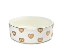 Sigma Kappa Gamelle en céramique pour chien et chat avec lettres grecques sororitaires et cœurs 15,2 cm