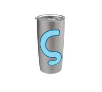Sigma minuscule - Dix-huitième lettre de l'alphabet grec Gobelet isotherme en acier inoxydable double paroi