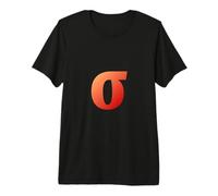 Sigma Minuscule - Dix-huitième Lettre de l'alphabet Grec T-Shirt Haut de Gamme