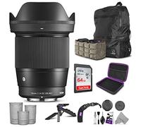 Sigma Objectif Contemporain 16 mm F1.4 DC DN pour appareils Photo Sony E Mount avec Accessoires Altura Photo Advanced et Pack de Voyage