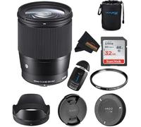 Sigma Objectif contemporain 16 mm f1.4 DC DN pour Sony E avec accessoires Sunshine Photo Store