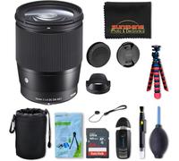 Sigma Objectif contemporain 16 mm f1.4 DC DN pour Sony E avec Sunshine Photo Professional Bundle