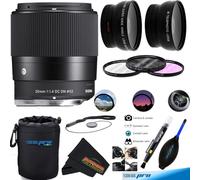 Sigma Objectif contemporain 30 mm f/1.4 DC DN pour appareils photo Sony E-Mount + Sunshine Photo Basic Bundle
