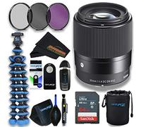 Sigma Objectif contemporain DC DN 30 mm F1.4 pour Sony E + Sunshine Professional Bundle