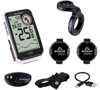SIGMA Ordinateur de vélo Rox 4.0 Set émetteur (incl. vitesse+cardio+fréquencemètre), blanc (1 Set)