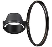 Sigma Pare-Soleil d'objectif LH876-04 (Convient pour Objectif 24-70 mm F2,8 DG OS HSM Art Objektiv) & Amazon Basics Filtre de Protection UV - 82mm