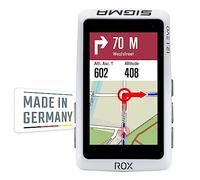 SIGMA ROX 12.1 Evo Compteur Vélo sans Fil 3" | Fabriqué en Allemagne | GPS Vélo avec 150 Fonctions, GLONASS & Bluetooth - Navigateur Vélo Compatible Komoot & VAE - Set avec Capteurs, Blanc