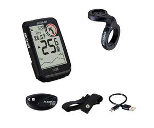 SIGMA ROX 4.0 Endurance Black HR Set | avec capteur HR et OVERCLAMP Butler | vélo GPS sans fil | Compatible avec les vélo électriques | altitude | autonomie de 41 heures