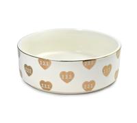 Sigma Sigma Sigma Gamelle en céramique pour chien et chat avec lettres grecques sororitaires en forme de cœur, utilisation pour la nourriture ou l'eau, 15,2 cm