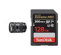 Sigma Zoom 28-70 mm F2.8 DG DN - Monture Sony & SanDisk 128 Go Extreme Pro Carte SDXC + RescuePRO Deluxe, jusqu'à 200 Mo/s, UHS-I, Classe 10, U3, V30