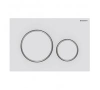 Sigma20 Plaque de déclenchement double touche, Blanc mat/chrome (115.882.JT.1)