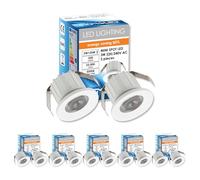 Sigmaled Lighting, 10x Mini Spot LED Encastrable 3W Dimmable 3000K Blanc Chaud, Rond Aluminium, Ø35x25mm Trou 30mm Faisceau 30°, Plafond Meuble Escalier, 220-240V Direct, 5 boites de 2 pcs