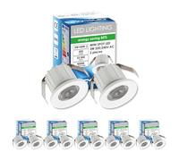 Sigmaled Lighting, 10x Mini Spot LED Encastrable 3W Dimmable 4000K Blanc Neutre, Rond Aluminium, Ø35x25mm Trou 30mm Faisceau 30°, Plafond Meuble Escalier, 220-240V Direct, 5 boites de 2 pcs