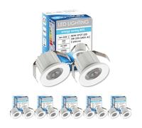 Sigmaled Lighting, 10x Mini Spot LED Encastrable 3W Dimmable 6000K Blanc Froid, Rond Aluminium, Ø35x25mm Trou 30mm Faisceau 30°, Plafond Meuble Escalier, 220-240V Direct, 5 boites de 2 pcs