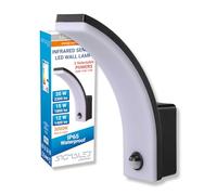 Sigmaled lighting, Applique Murale LED Extérieur IP65, détecteur de mouvement (désactivable), 3 Puissances 20W-2300lm, 15W-1800lm, 12W-1400lm, Lumière chaude, Lampe Extérieur Murale noire