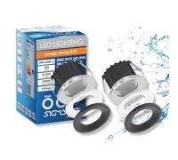 Sigmaled lighting, Mini Spots LED Encastrables en Aluminium 3W Dimmables, IP54 Intérieur/Extérieur, 3000K Blanc Chaud, 300 lm, 220V-230V, 3 Finitions Blanc/Chrome/Noir, Lot de 2 (1 boîte de 2)