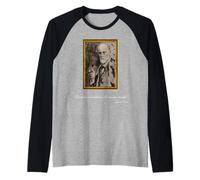Sigmund Freud Peinture Encre Art Psychologie Phrases Manche Raglan