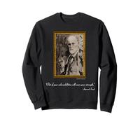 Sigmund Freud Peinture Encre Art Psychologie Phrases Sweatshirt