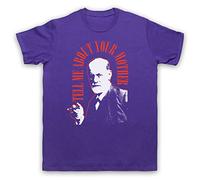 Sigmund Freud Tell Me About Your Mother T-Shirt des Hommes, Violet, Large