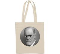 Sigmund Freud Thug Life Meme Glasses Sac fourre-tout en coton naturel Blanc