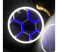 Sign De Football Lumineux,Chambre Garçon/Fille,Décoration De Magasin D'articles De Sport,Cadeau D'anniversaire,Led Lumineux À Faible Énergie,Peut Être Mis À Plat Ou Accroché Au Mur