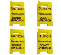 Sign de Précaution Surstimulé pour Cheveux, Clip à Griffes avec Message, Ne Pas Approcher, Clips Capillaires Humoristiques Jaunes, Cadeau pour Femmes, Collègues et Amis - 4 pièces