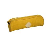 SIGN Fourre tout velours 1 compartiment Dos oval SCHOOL VELVET CAMPUS 23cm coloris jaune