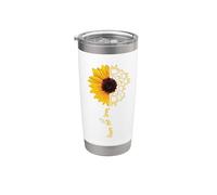Sign Language - ASL - Tournesol américain - Partagez l'amour Gobelet isotherme en acier inoxydable double paroi