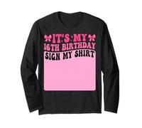 Sign My Shirt Coquette Bow Pastel Pink Manche Longue