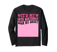 Sign My Shirt Coquette Bow Pastel Pink Manche Longue