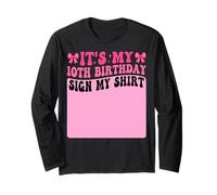 Sign My Shirt Coquette Bow Pastel Pink Manche Longue