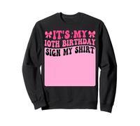 Sign My Shirt Coquette Bow Pastel Pink Sweatshirt