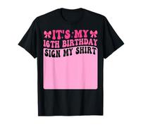 Sign My Shirt Coquette Bow Pastel Pink T-Shirt