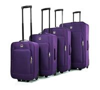 SIGN Valise en tissu à roulettes (bagage à main - Moyenne - Grande - Très Grande), lilas, 4-Piece Set (51cm-81cm)