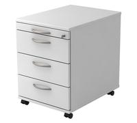 SIGNA AC30 BM - Caisson bureau sur roulettes Blanc poignée arche métal