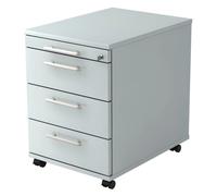 SIGNA AC30 - Caisson bureau sur roulettes poignée de bastingage plastique Gris