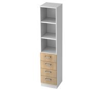 SIGNA G 7600 CE - Blanc/Chêne poignée chrome métal