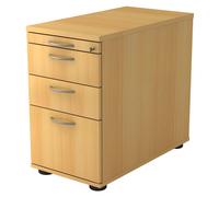SIGNA SC40 BM - Caisson stationnaire Hêtre bois avec dispositif pour dossiers suspendus poignée arche métal