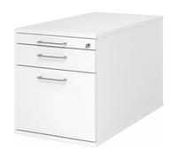 SIGNA TC20 BS - Caisson bureau sur roulettes Blanc Poignée à étrier en métal