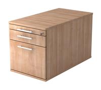 SIGNA TC20 - Caisson bureau sur roulettes poignée de bastingage plastique Noyer
