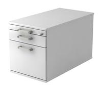 SIGNA TC20 CE - Caisson bureau sur roulettes Blanc poignée chrome métal