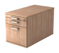 SIGNA TC20 CE - Caisson bureau sur roulettes Noyer poignée chrome métal