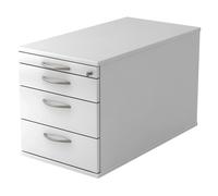 SIGNA TC30 - Caisson bureau sur roulettes poignée arche métal Blanc