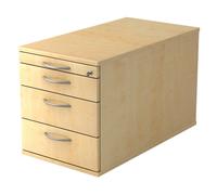 SIGNA TC30 - Caisson bureau sur roulettes poignée arche métal Érable