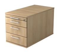 SIGNA TC30 - Caisson bureau sur roulettes poignée de bastingage plastique Chêne